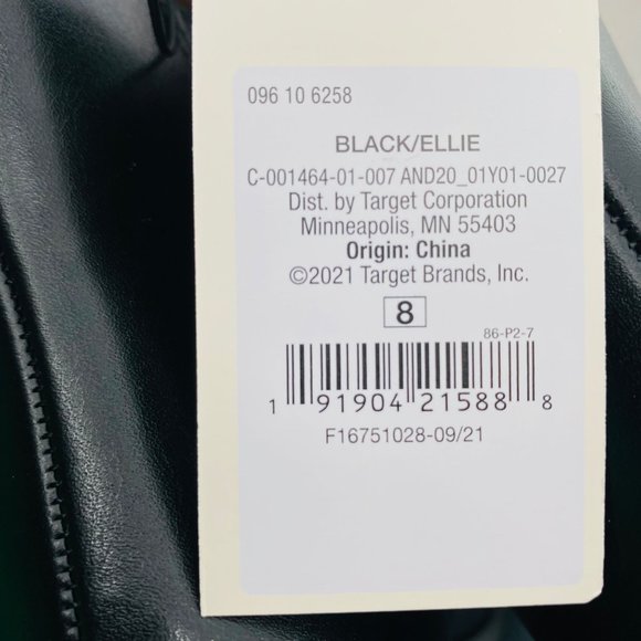 A New Day Womens Black Ellie Chelsea Boots Faux Leather 8 Moto Streetwear Biker - Picture 8 of 8